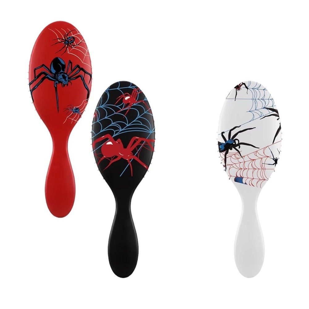 Lot of 3 Spider Web Hair Brush Detanglers Kids Bundle